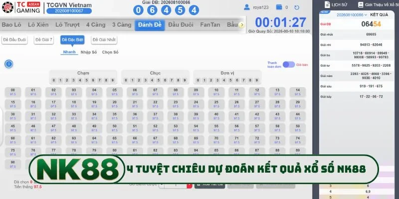 4 tuyệt chiêu dự đoán kết quả xổ số NK88