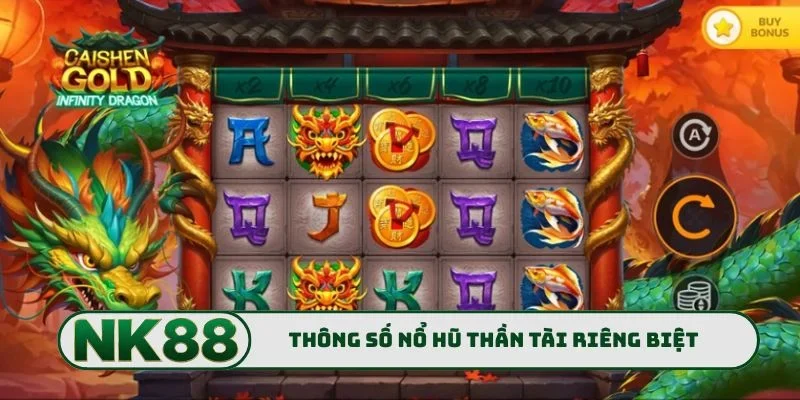 Thông số nổ hũ Thần Tài riêng biệt